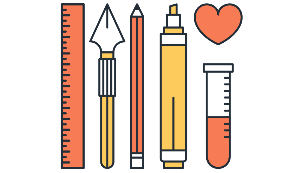 An assortment of educational tools